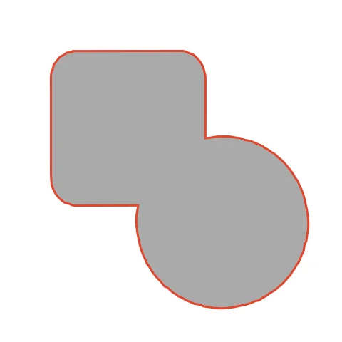 DXF result traced by CutVector with the Laser cut preset