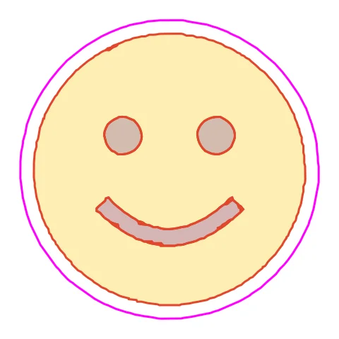 SVG result traced by CutVector with the Sticker preset